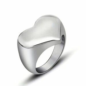 Solid Heart Boho Ring Funky and Chunky #1109